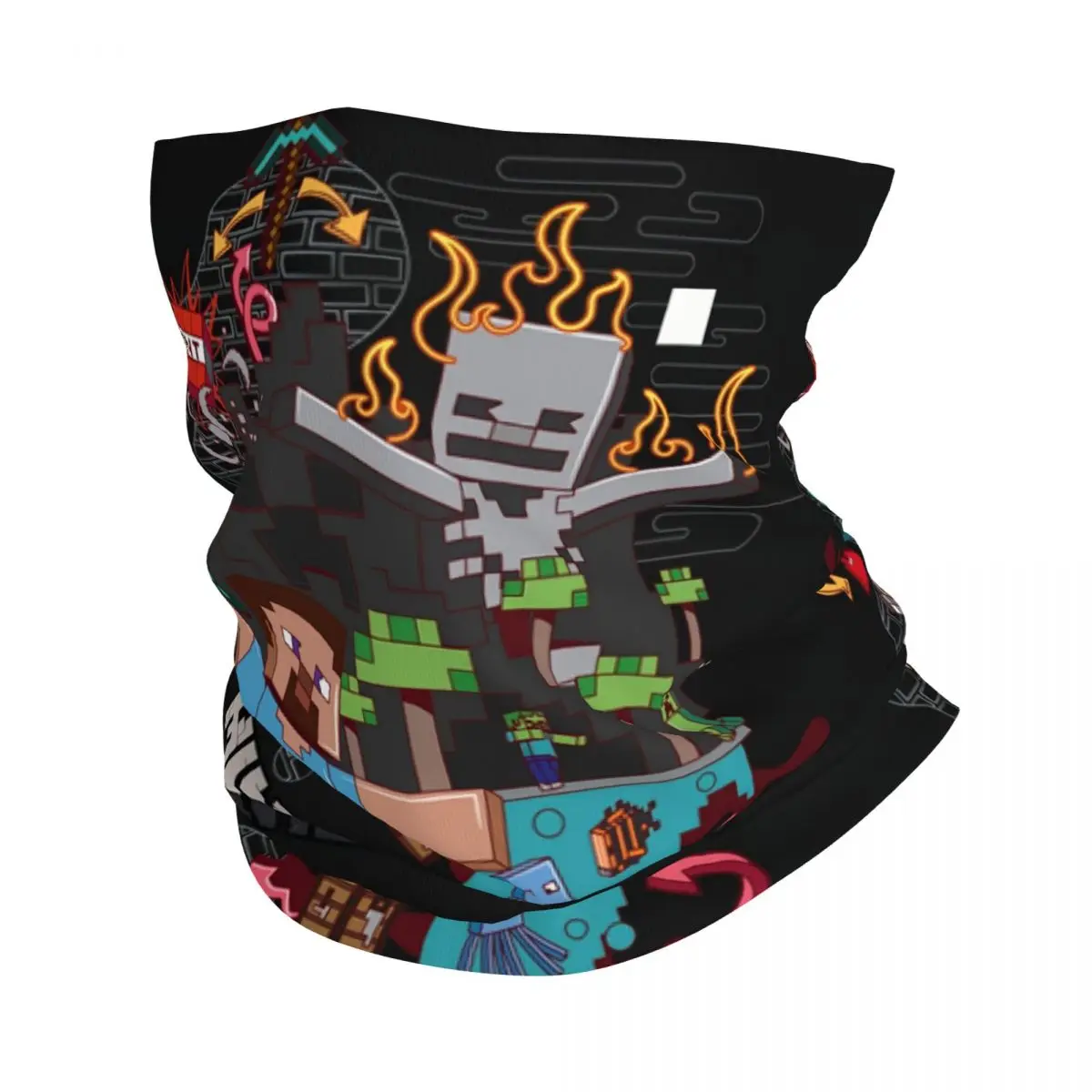 

Пользовательские аниме-игры Mine C-Crafts мультяшные гетры для женщин и мужчин ветрозащитный зимний шарф-бандана для езды на велосипеде