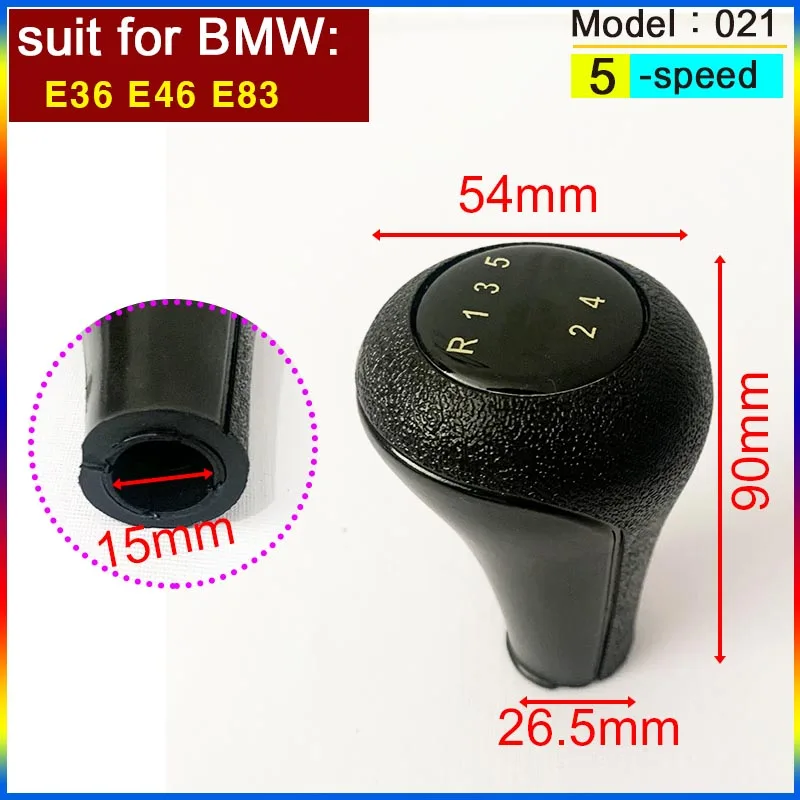 Gear Shift Knob For BMW 1/3 Series E83 E46 E34 E87 E90 X1 X3 X5 5/6 Speed Shifter Lever Stick Handball Internal Parts