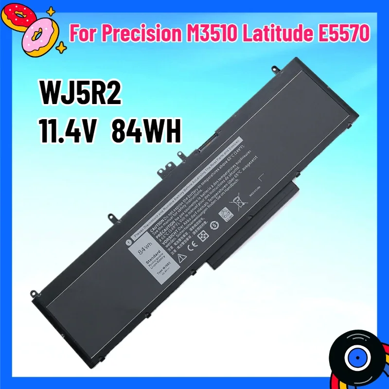 SWZY 11.4V 84Wh WJ5R2 Battery Compatible with Dell Latitude E5570  Precision M3510 Series 4F5YV 04F5YV