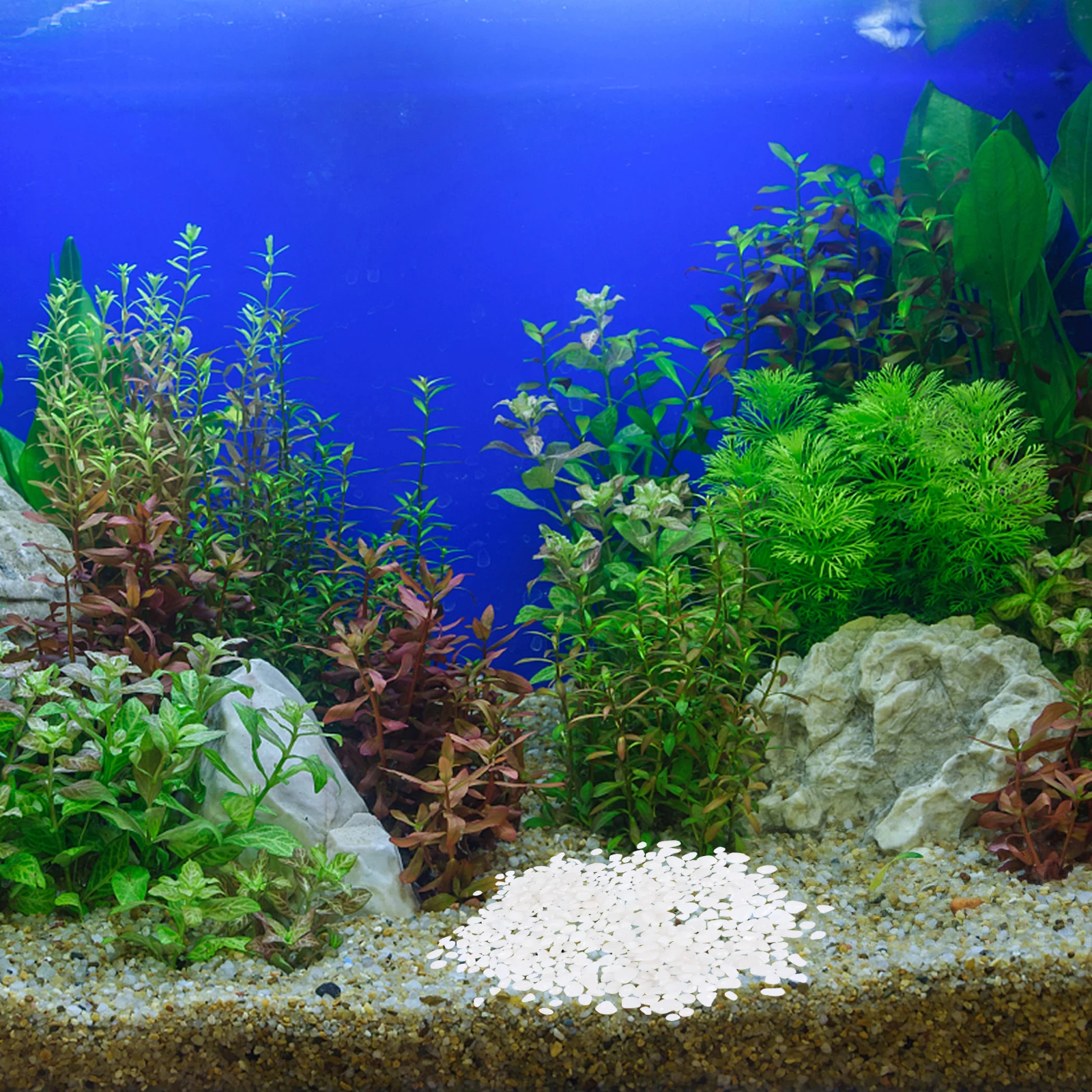 

1Pack Colorful Glass Crystal Stone 500g Aquarium Fish Tank Stone Substrate Transparent for Fish Bowl Landscaping Vase Filler