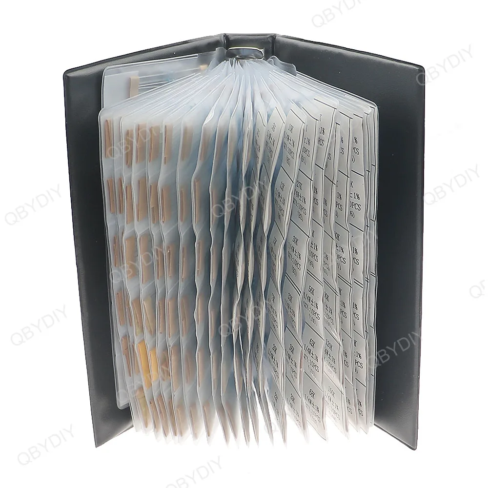 Metal Film Resistors Sample Book 1% 0R-10M Various Color-ring resistor Assortment kit