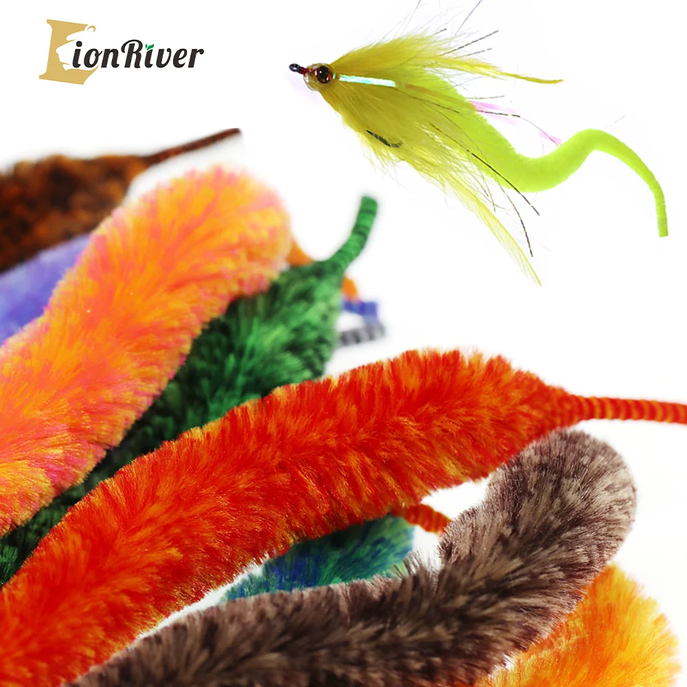 Lionriver Synthetic Fabric Dragon Tails Durable Tapered For Streamer Bass Pike Saltwater Fishing Flies Lure Bait Making Material