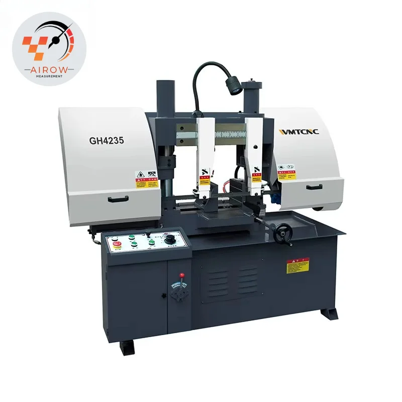 AIROW Industrial GH4235 Metal Cutting Double Column Band Saw Machine with Hard Metal Alloy Blades