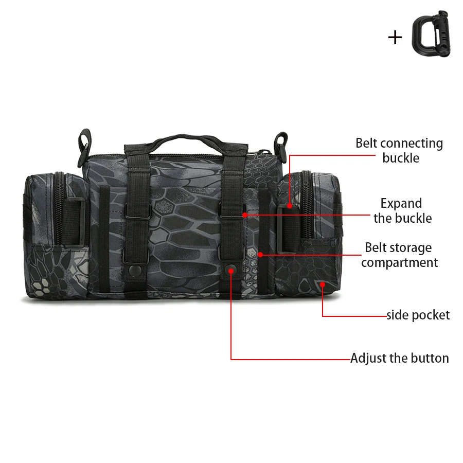 Multifunktionale Outdoor-Sport-Hüfttasche, Tasche für Fotoausrüstung, tragbar und verschleißfest zum Wandern und Radfahren – Detail 3