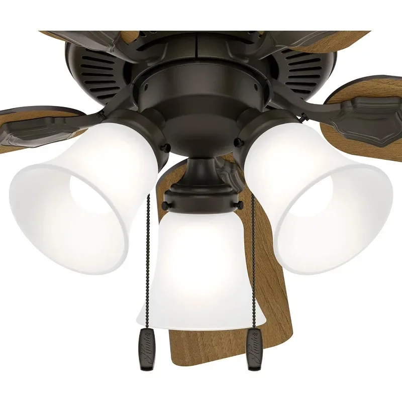 44 Inch Swanson New Bronze Ceiling Fan with LED Light Kit and Pull Chain USA