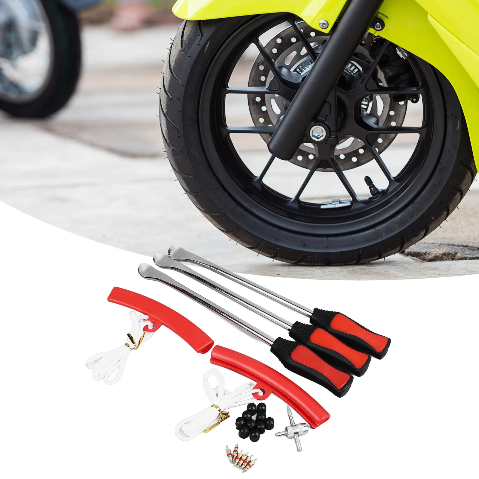 

Tire Lever Spoon Tool Kit Steel Efficient Easy To Grip High Strength Motorcycle Tire Changing Tools
