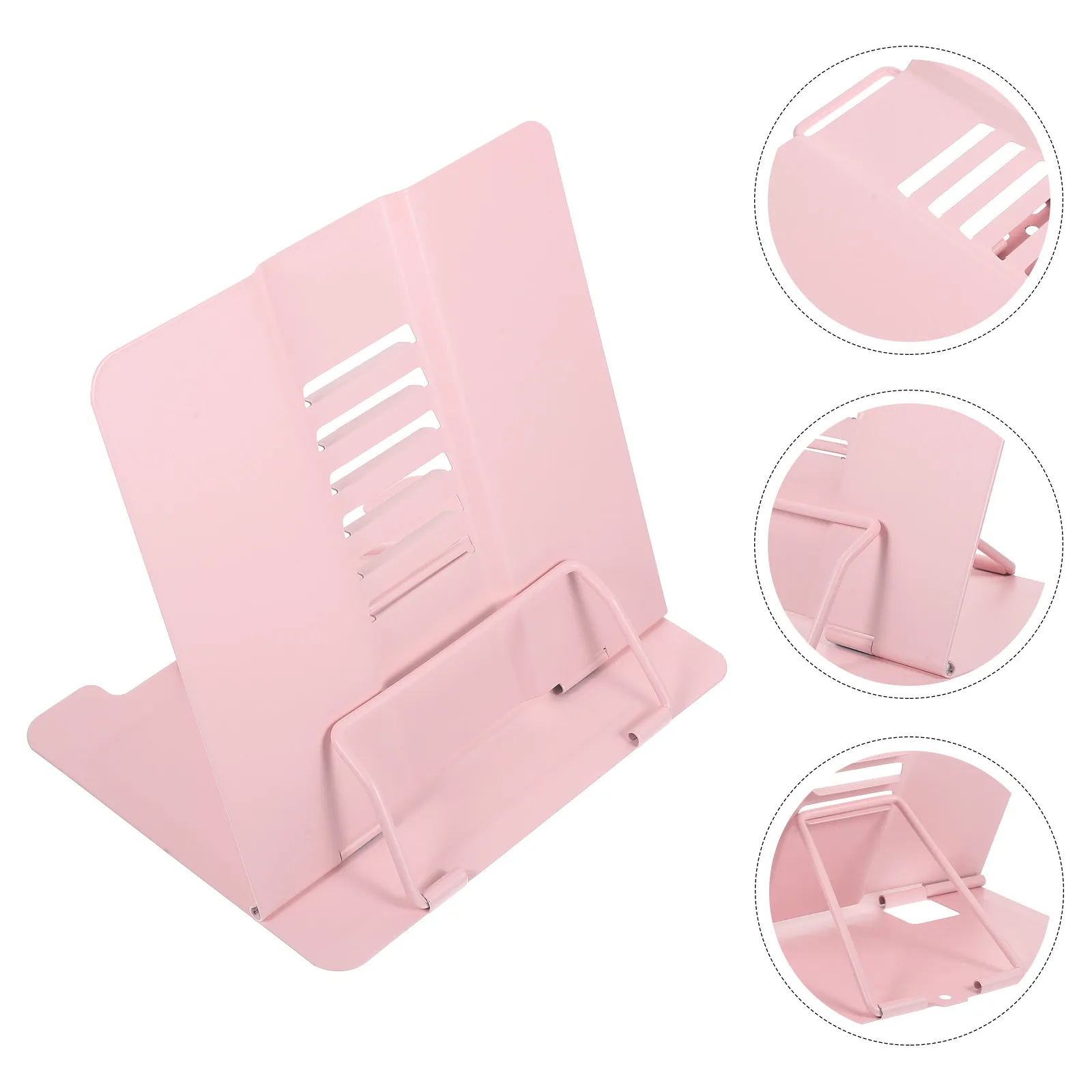 Metal Portable Metal Book Stand Holder For Classroom Desk Book Adjustable Reading Paper Textbook