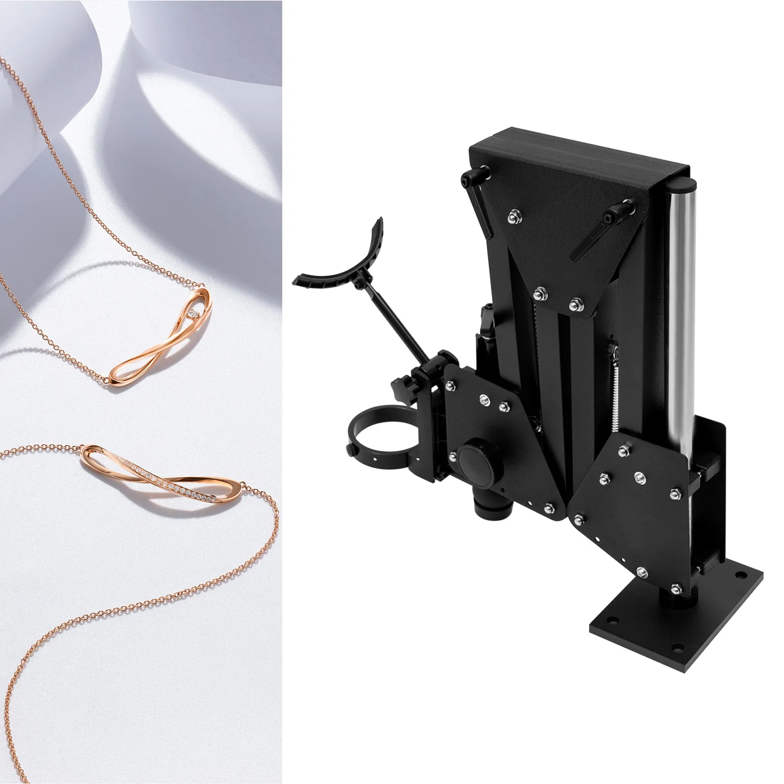 

Современный держатель для микроскопа для ювелирных изделий, утолщенное стабильное основание, 360° ° Вращение 35,43 дюйма, выдвижное, подарок для коллекционеров ювелирных изделий/работников