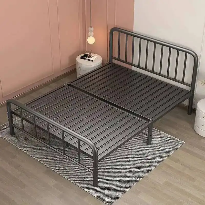 Bed Double Aesthetics Iron Princess Aesthetic Designer Bed Simple Modern Comfortable High Quality Korean Muebles Hotel Furniture