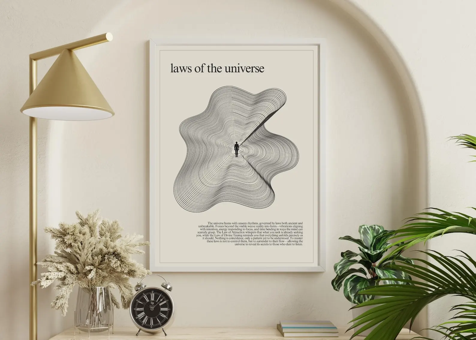 Meditation, Art, Universe, Spiritual Printing Rules, Poster, Minimalist, Male, Mural, Poster, Black and White Art