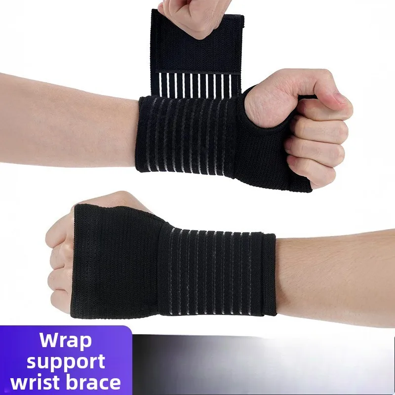 

Wrist Wrap Gloves with Compression Support, Nylon Breathable Straps for Tendon Protection
