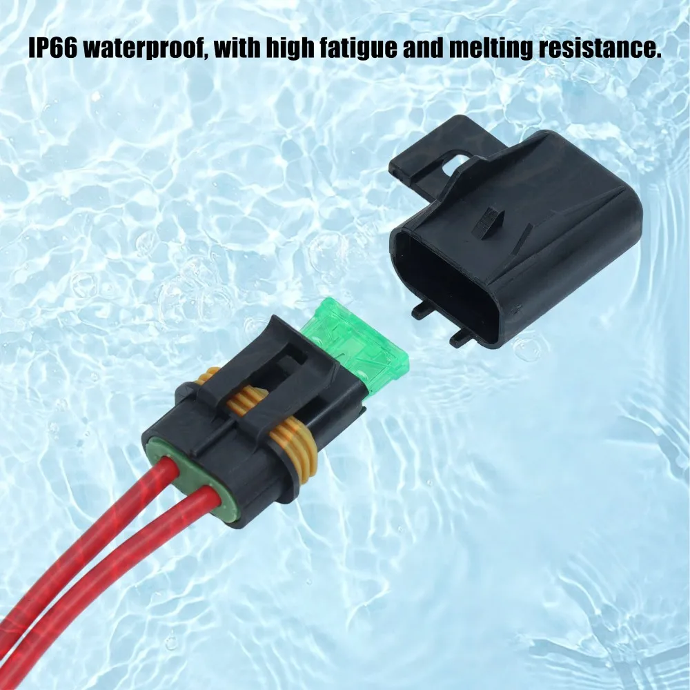 

6 шт., линейный держатель датчика 12AWG, простая установка, защищенный от атмосферных воздействий чехол, водонепроницаемый держатель, жгут проводов 30 А для домашнего использования