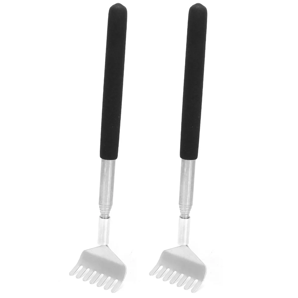 2Pcs Stainless Steel Back Scratcher Long Handle Retractable Itch Relief Tool Skin Friendly Portable Scratcher Back Itching