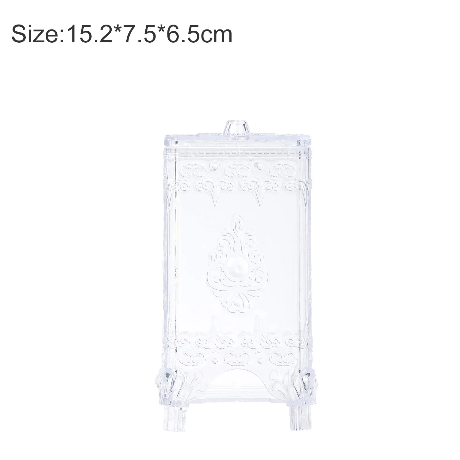 Nail Art Transparent Storage Box Nail Cotton Organizer With Lid Container Manicure Organizer Cleaning Cotton Storage Tool