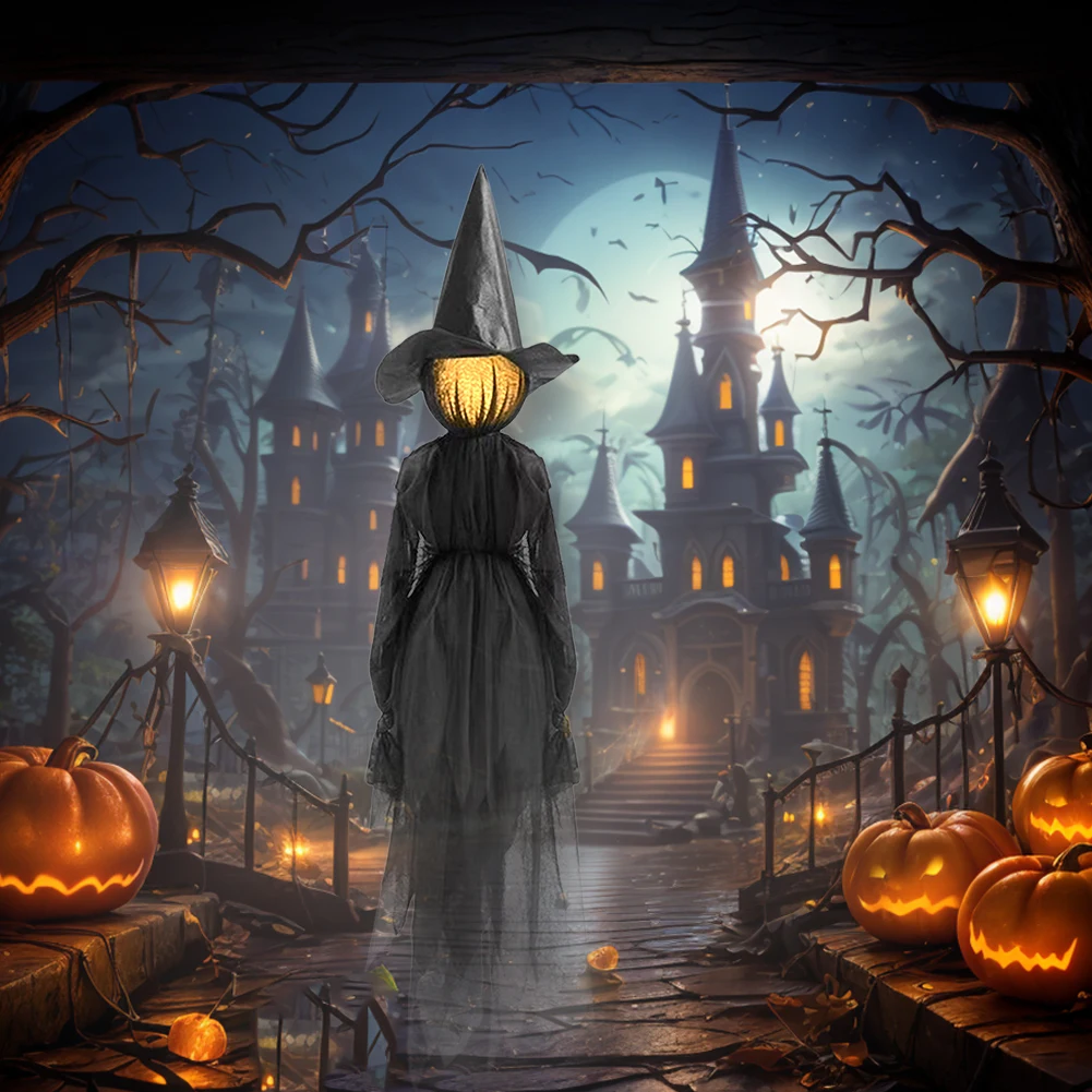 

Хэллоуин светодиодный крик ведьмы декор с голосовым управлением светящийся кричащий декор ведьмы страшный декор ведьмы для садовой вечеринки