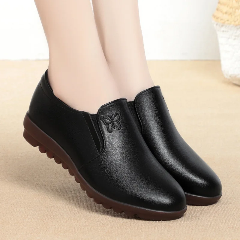 

The Most Comfy Women Mom Shoes Flats Non Slip Adult Shoes Women Loafers Black Lightweight Cozy Flats Shoes Butterfly Leisure
