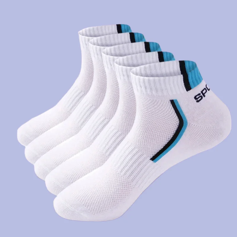 5/10 Pairs Fashion Cotton Men Short Ankle Socks High Quality Breathable Boat Socks Casual Socks Male Female Low Cut Sports Socks