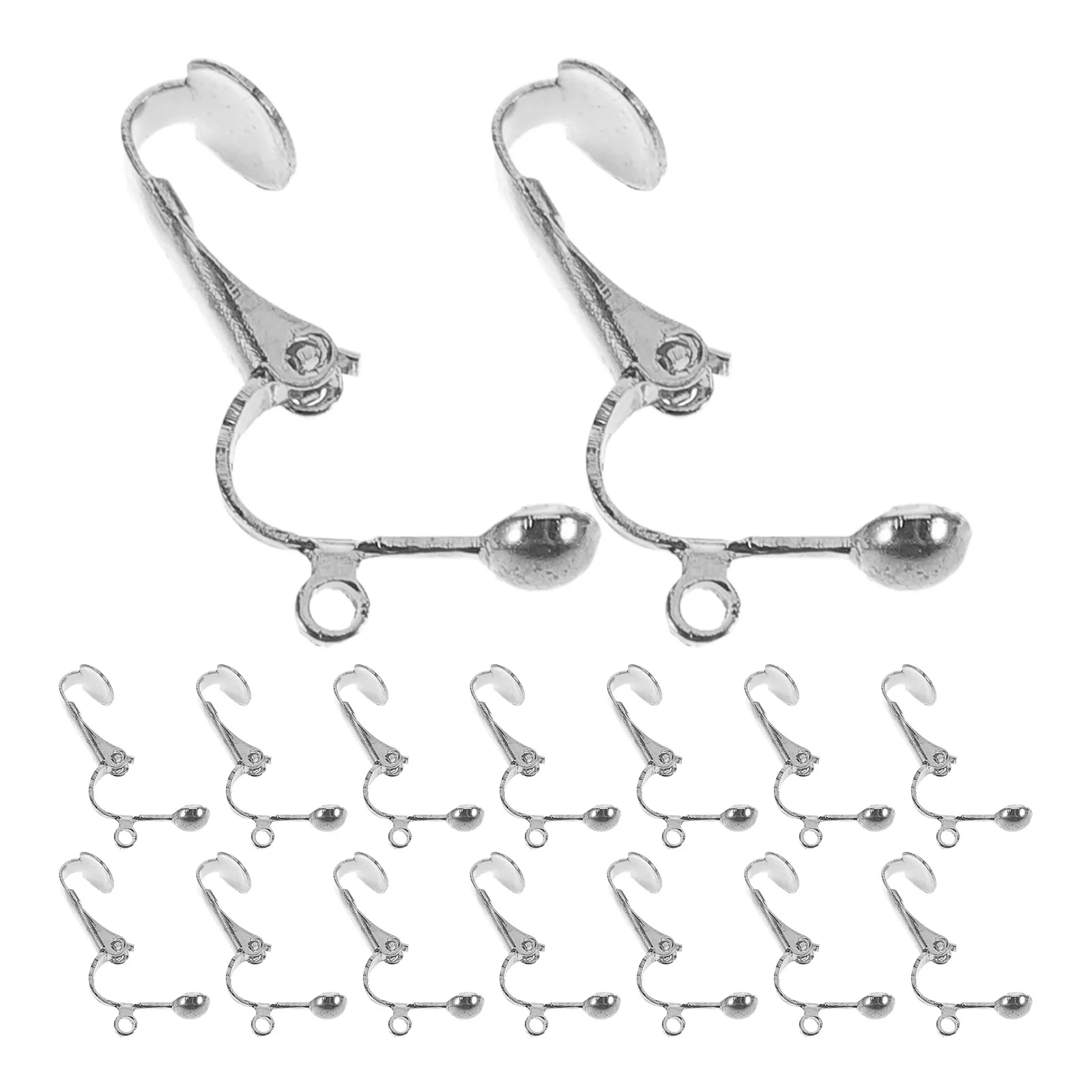 

100pcs Clip On Adapter Copper Components Diy Jewelry Making Accessories For Non Pierced Ears Clip-On Making Supplies Earring