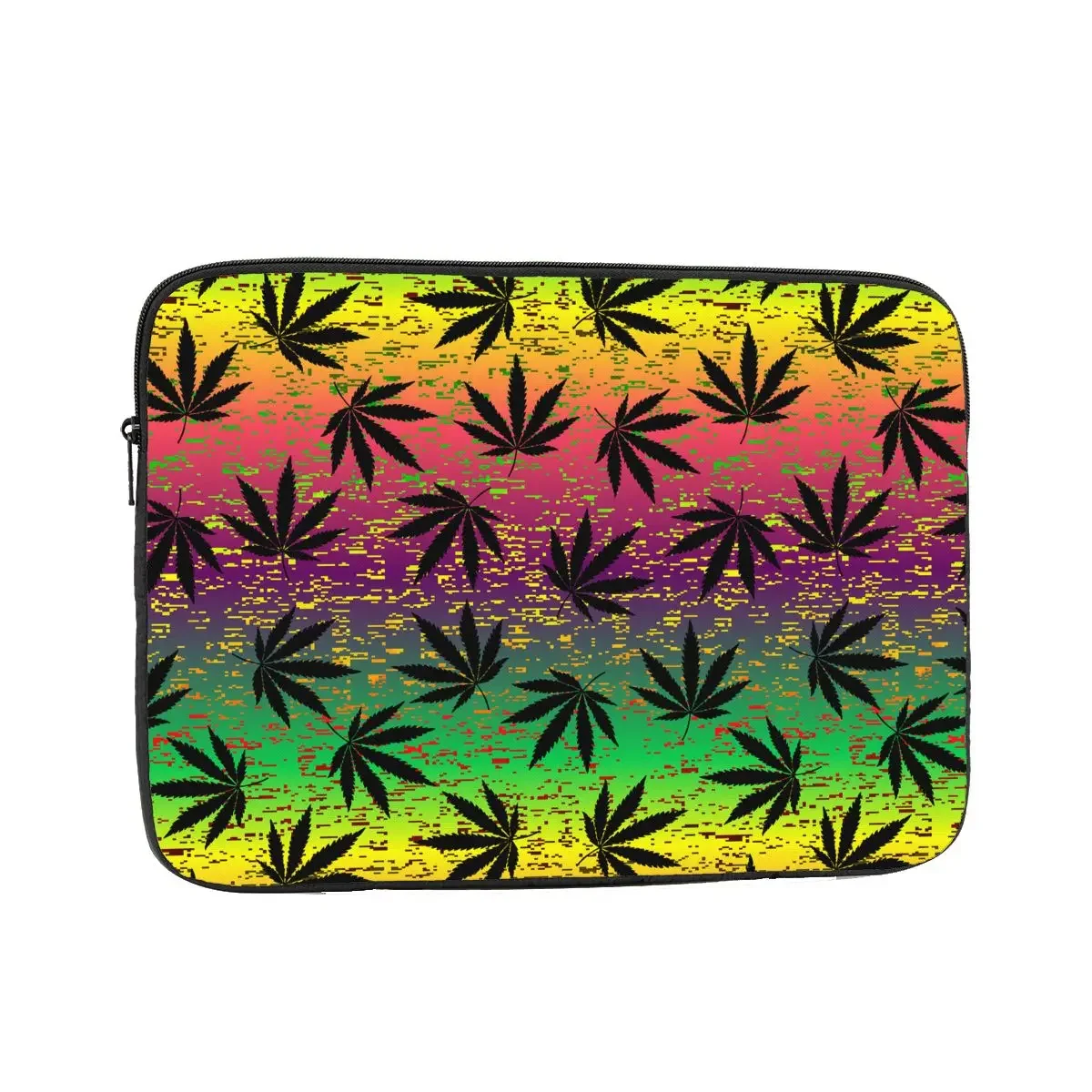 Shockproof Case 10 12 13 15 17 Inch Men Women Leaf Laptop Liner Sleeve Grunge Ethnic Hemp Leaves Notebook Bag Case