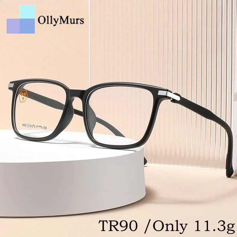 ollymurs-超軽量ファッション柔軟な-tr90-メガネ女性レトロスクエア小顔光学処方眼鏡フレーム男性-9665