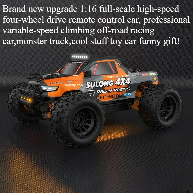 Cool Stuff Toy Car Funny Gift-1:16 Full-scale High-speed 4WD Rc Truck,Remote Control Car,Climbing Off-road Rc Cars,Toys for Boys