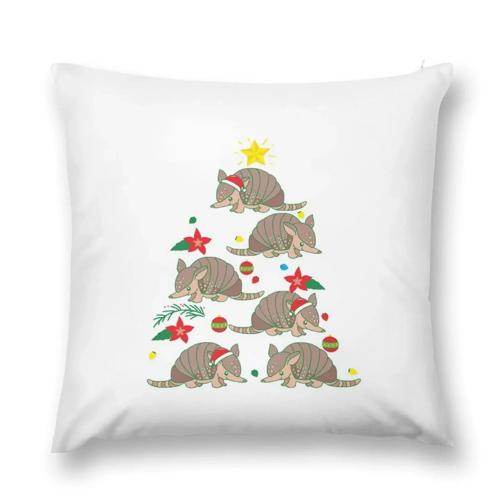 Armadillo Christmas Ornament Tree Funny Zookeeper Gift Throw Pillow New year Sofa Cushions Cover covers for pillows pillow