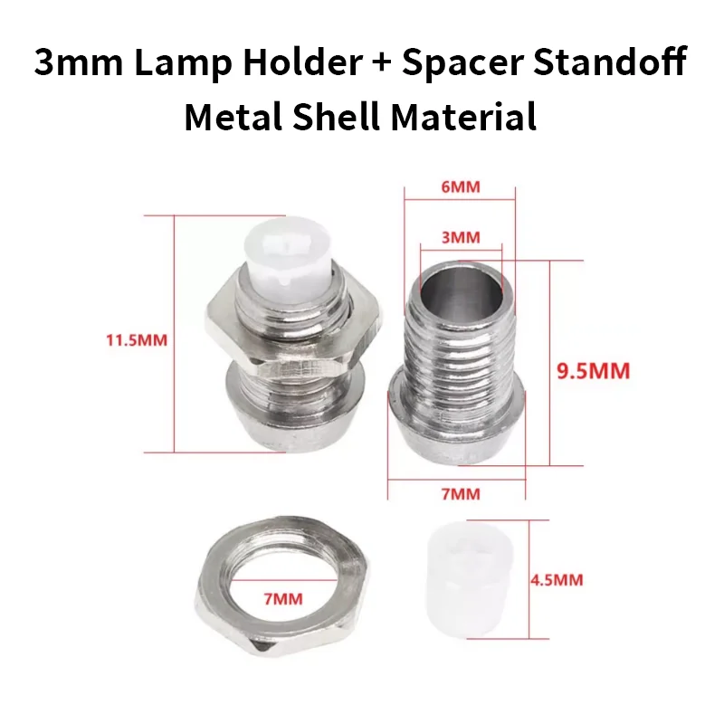 200PCS LED Mounting Holder 3mm 5mm 8mm 10mm Plastic LED Lamp Mount PCB Electronic Component
