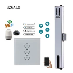 Chain Electric Window Opener 2/4 Wires Motor with Tuya WiFi Curtain Blinds Switch & Remote Control KIT Optional