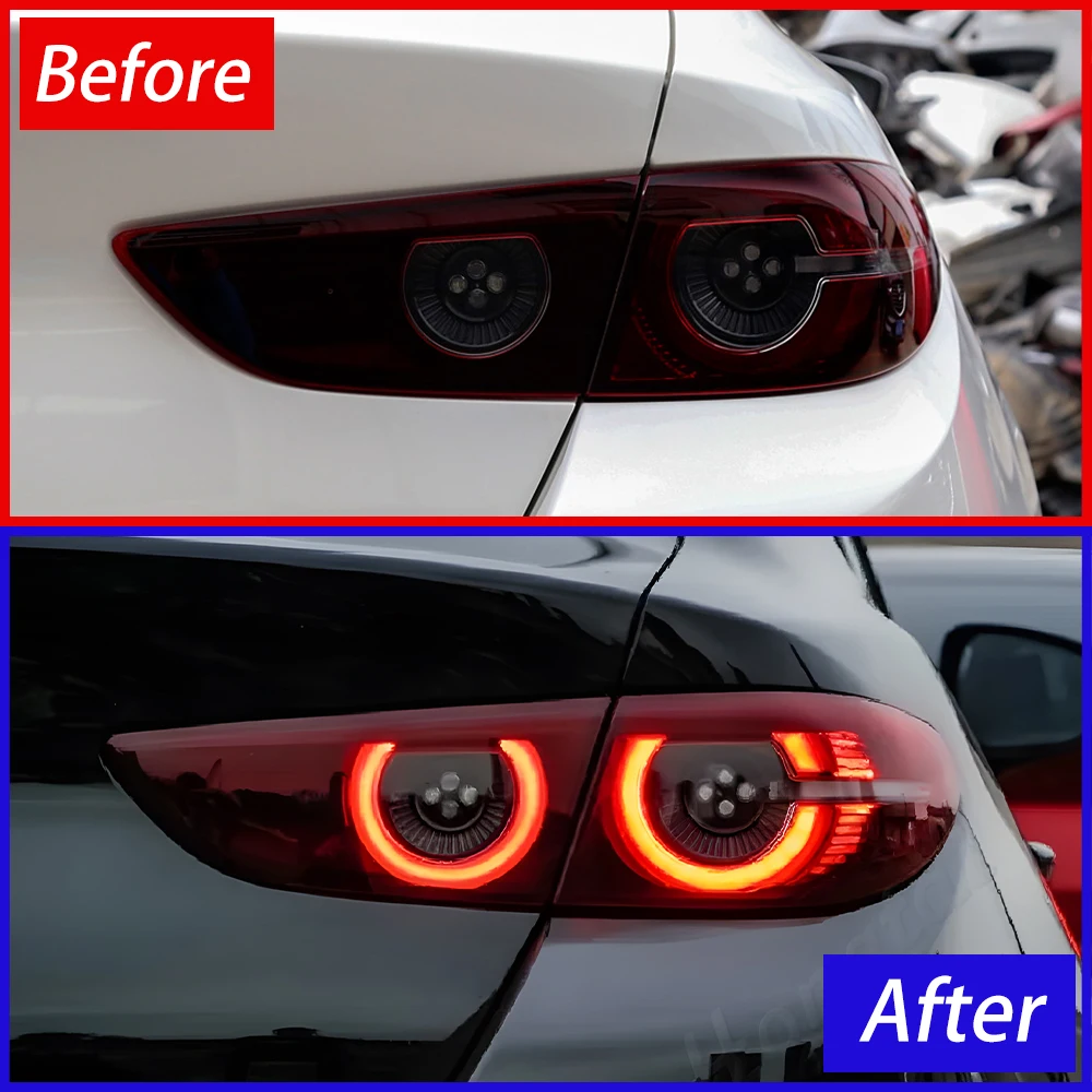 Car Taillights Assembly For Mazda 3 Axela 2020-2022 LED Auto Rear Back Lamps Upgrade Dynamic Flashing Turn Light Car Accessories