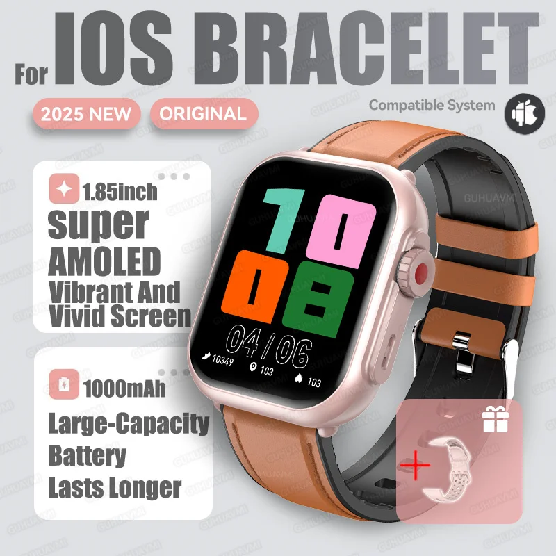 2025Nieuw Voor XIAOMI IOS Horloge Ultra2 Smart Horloges Vrouwen 1000mAh 1.85 "AMOLED Full Touch Screen BT Call Dames mode Smartwatch