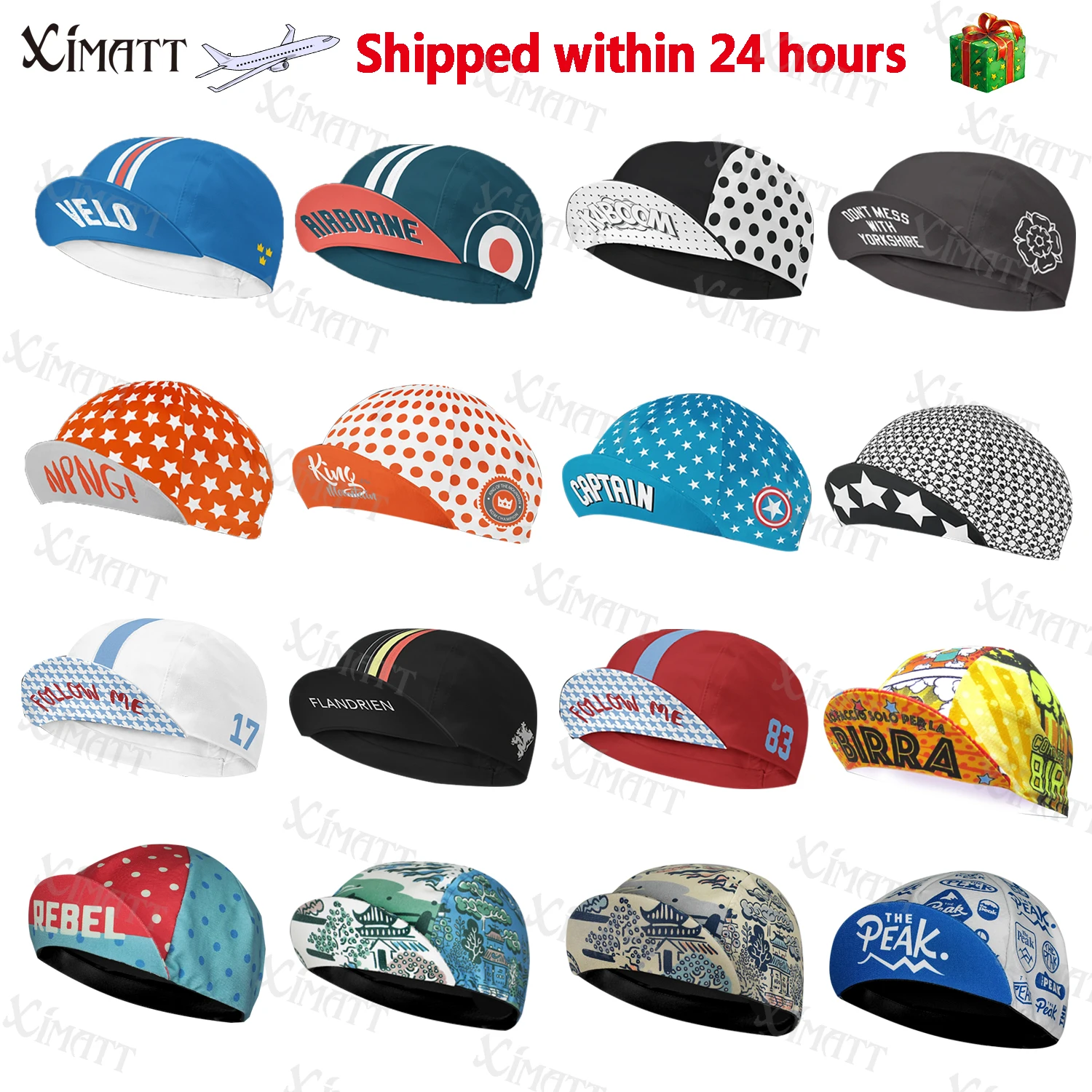 XIMATT klasyczne Retro piwo poliestrowe czapki rowerowe letnie sporty na świeżym powietrzu kominiarka rowerowa zastosuj do roweru szosowego szybkoschnący unisex