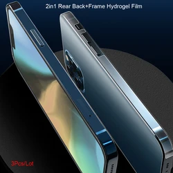 3Pcs Back Hydrogel Film For iPhone 17 Pro Max Air 16 Plus 15 Pro Max TPU Full Cover Side Edges Rear Back Gel Film+Fix Tools