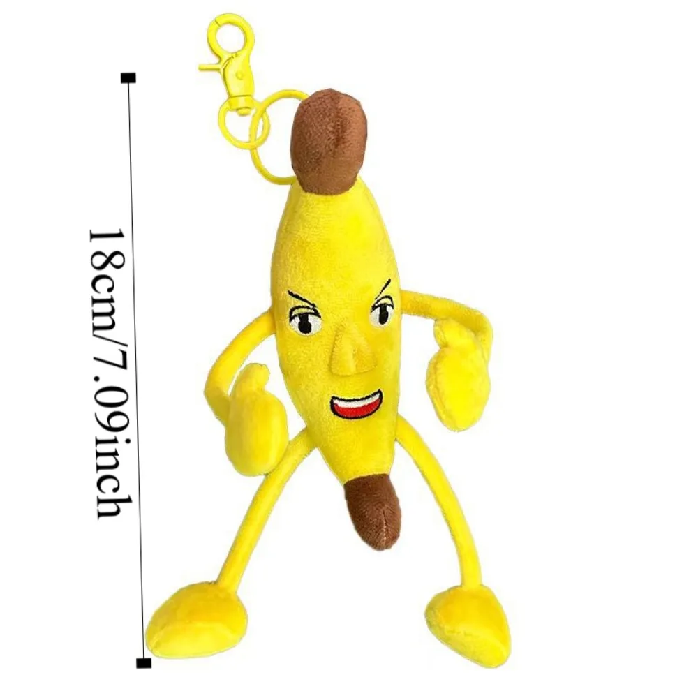 Spoof Gifts Parody A Large Banana Voice Keychain Vocalize Sing Plush Toys Pendant Funny Cartoon Banana Squeeze Toys Gift