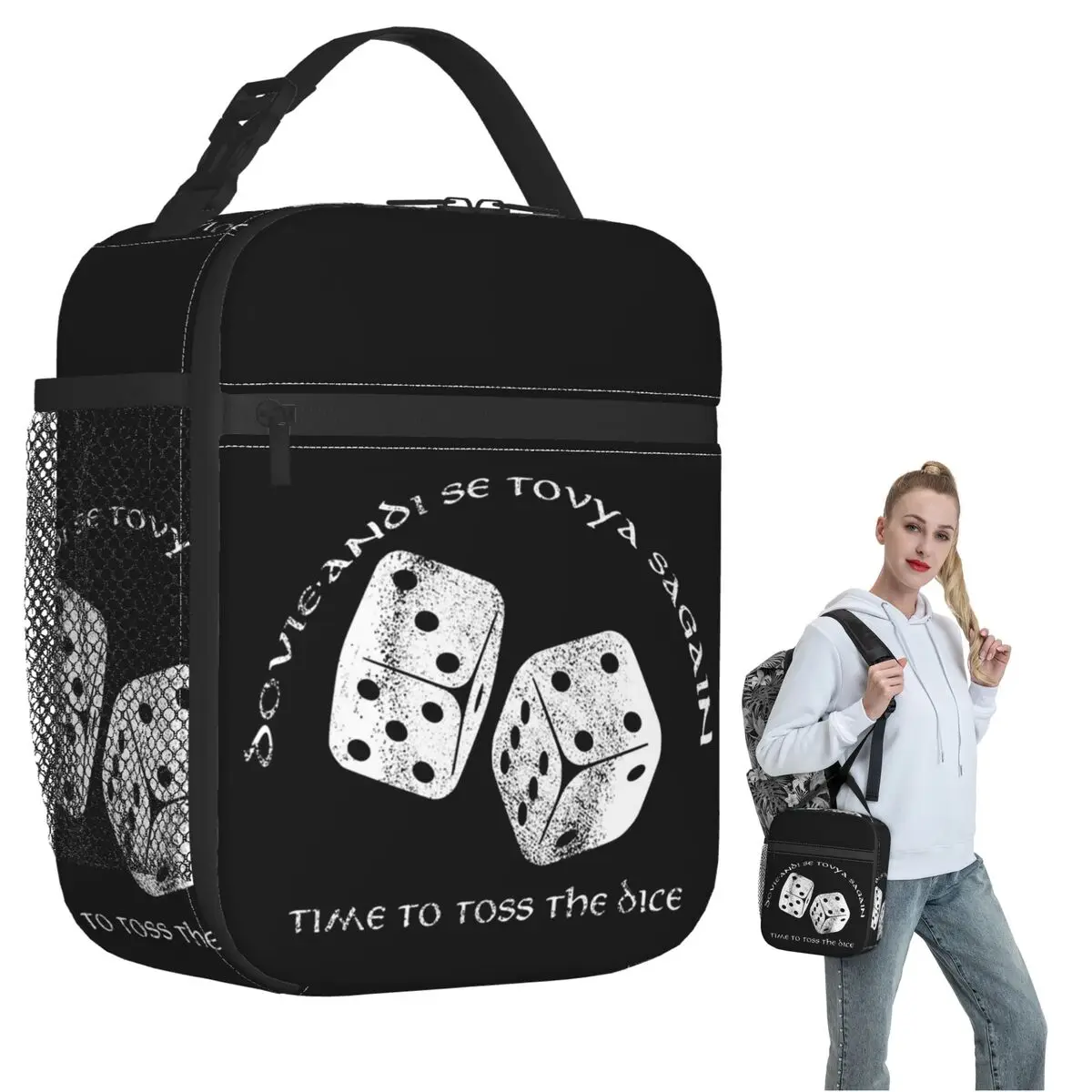 

Термосумка для обедов Time To Toss The Dice Wheel Of Time для женщин и детей, портативная термосумка для еды, термосумка-тоут