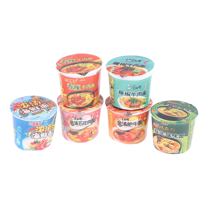5Pcs 1/12 Dollhouse Miniature Instant Noodles Dollhouse Kitchen Pretend Food Toy view 4