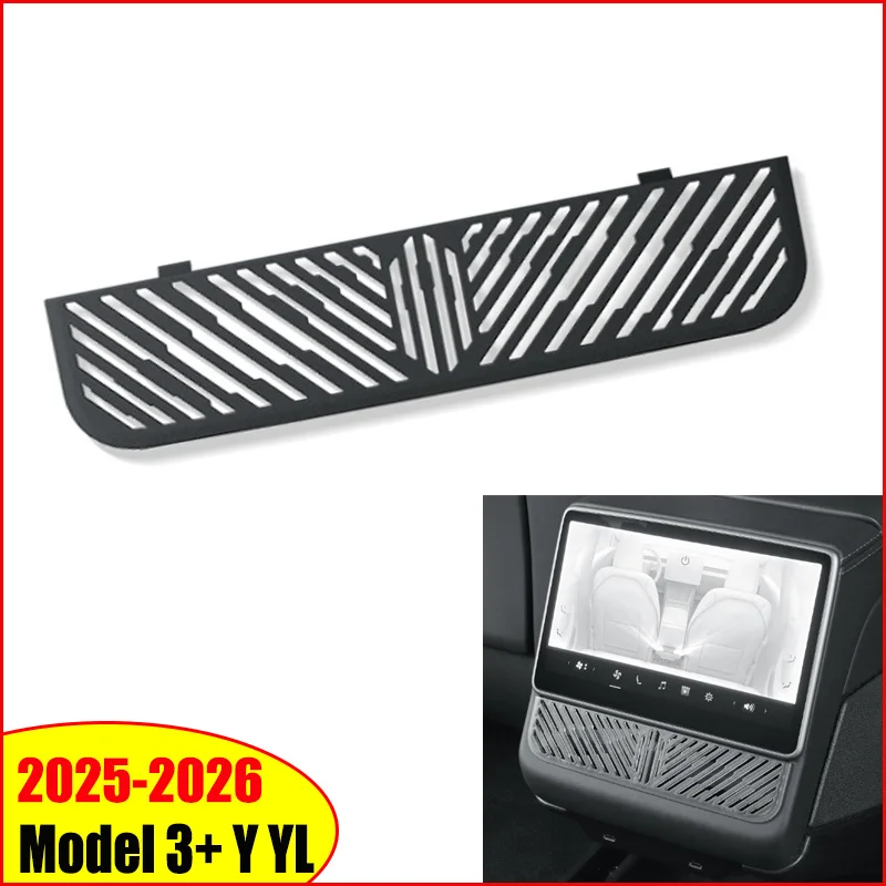 for Tesla Model 3 YL Y Juniper Highland 2025 2026 Rear Air Oulet Protector Cover Air Conditioner Vent Dustproof Car Accessories