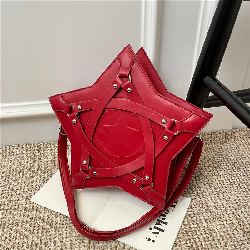 Luxury-Inspired Unique Niche Bag for Women - Five-Point Star Fall Winter Designer Versatile Commute Shoulder Crossbody Bag