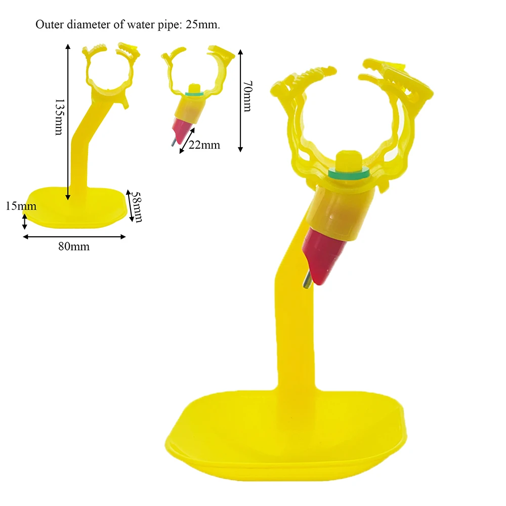 

Wholesale Poultry Duck Watering Nipple Drinker With Tray Plastic Ball Type Hanging Elbow 25mm Dia Feeding Line Associated 40PCS