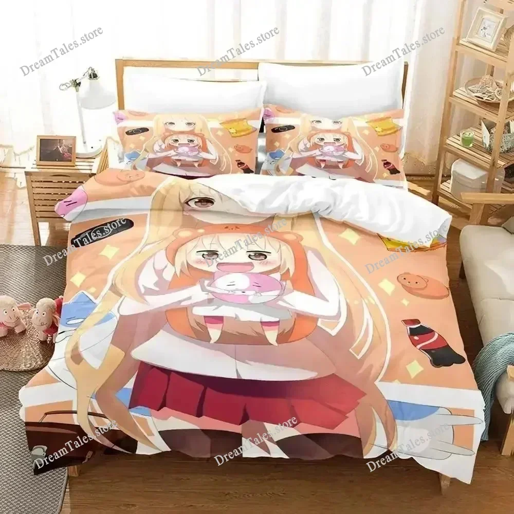 3D Printed Anime Himouto! Umaru-chan Bedding Set Duvet Cover Bedroom Comforter Single Twin King _Size Quilt Cover Home Textiles9