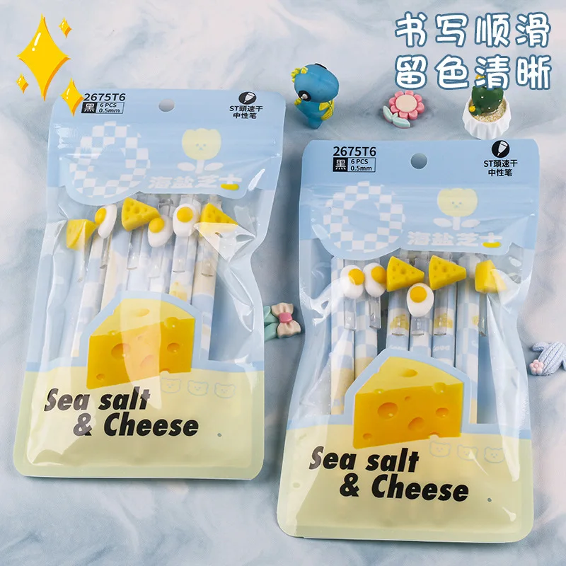 36 Pcs Sea Salt Cheese High Color Press Rollerball Gel Pens for Wriitng Journal Pens No Bleed Through Students Head Smooth