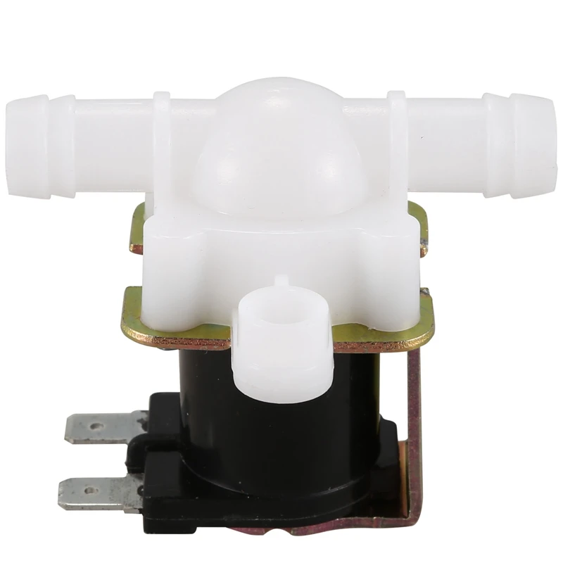 3/8inch 12VDC Hose Barb Electric Solenoid Valve Plastic Body 12-volt DC for Automatic Faucets Drinking Fountains-no Pressure,whi