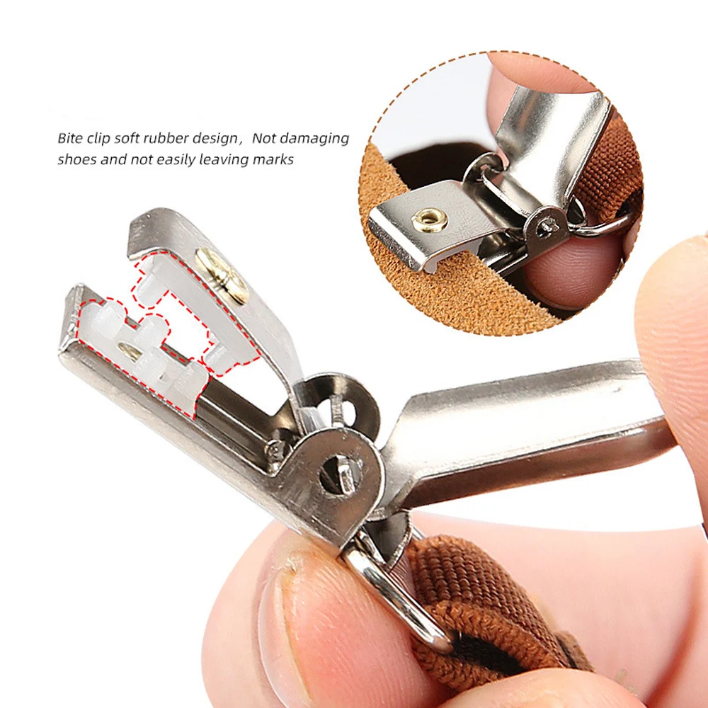 Elastic Anti-loose Shoes Heel Straps Belts Adjustable length Non-slip Bonds with Clip Clasp Tie Widen Shoelaces Shoe Accessory