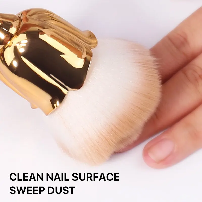 Pincel para decoración de uñas con forma de rosa y flor, cepillos para quitar el polvo de uñas, herramienta de limpieza de polvos de esmalte de Gel UV acrílico, pinceles de maquillaje de belleza