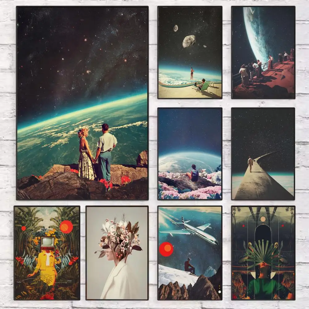 

F-Frank MothS Science Fiction Poster Wall Art Sticky for Living Room Bedroom Office Hallway Bar Home Decor Gift Idea