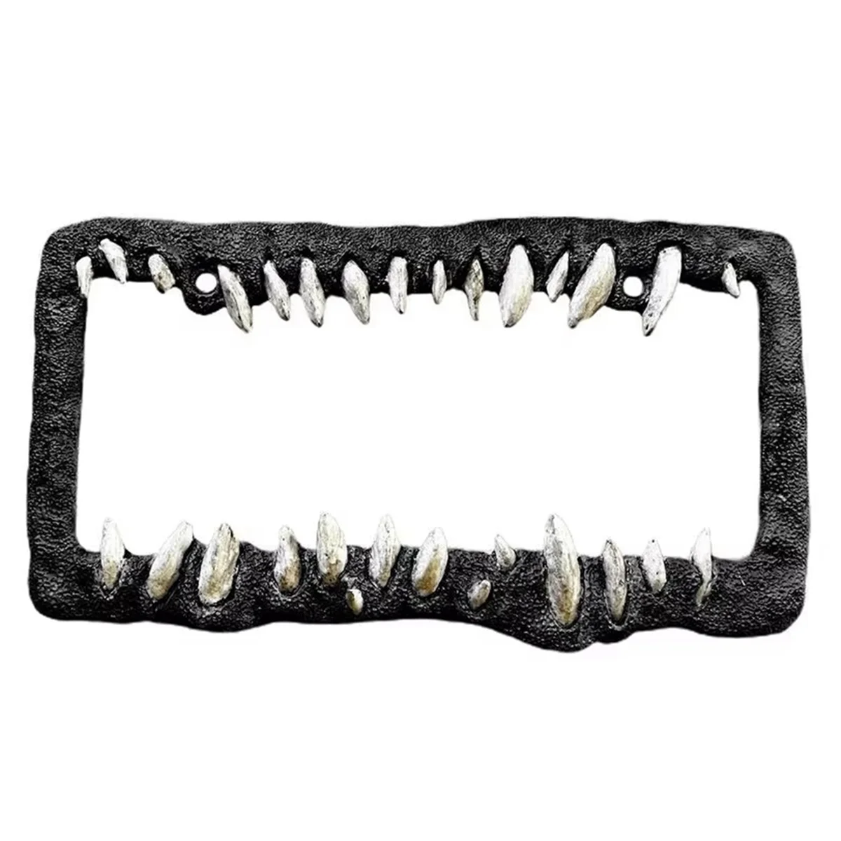 Car License Plate Frame Horror Teeth License Plate Bracket Car Supplies Front&Rear License Plate Exterior Accessories D