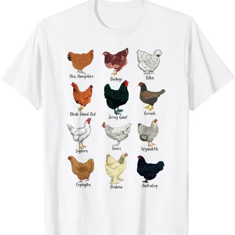 Different chickens chicken breeds T Shirt