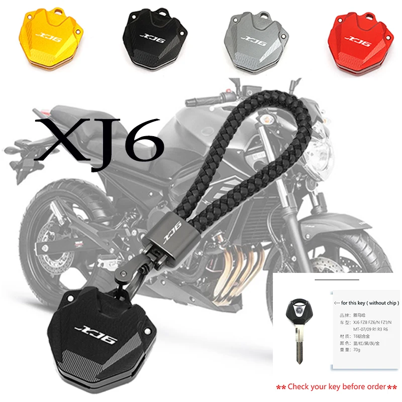 2026 Hot sale For YAMAHA XJ6 XJ 6 2009-2015 Motorcycle CNC Accessories Key Cover Case Shell Keychain Keyring Key Chain Holde