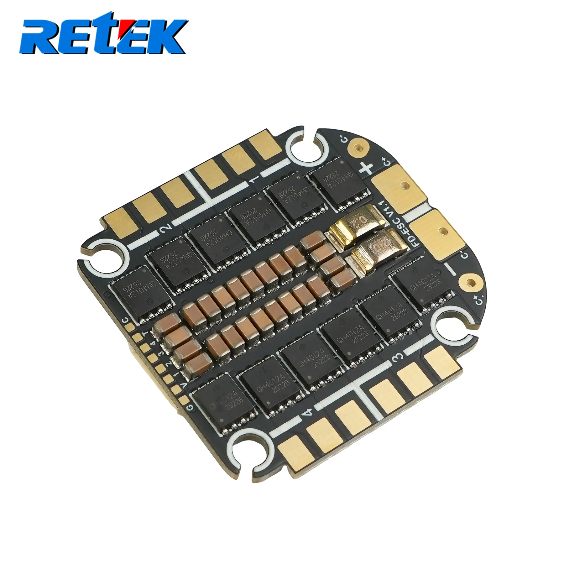 RETEK 4-in-1 ESC 60A/65A/70A/80A/100A 32-Bit BLHeli_32 / AM32 ESC for FPV Drones, Racing & Freestyle Quadcopter