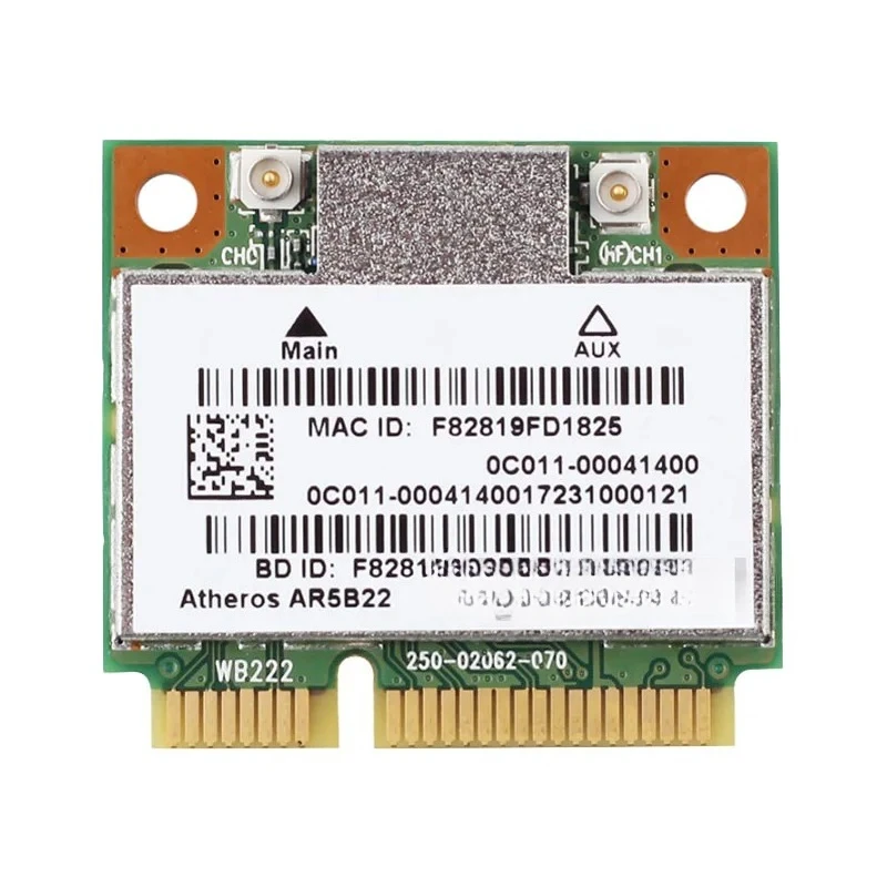 XX Atheros Ar5B22 Half Mini Pci E Wireless Network Card Dual Band 2 4Ghz 5Ghz 300Mbps Bluetooth 4 0 Notebook Upgrade Hardware