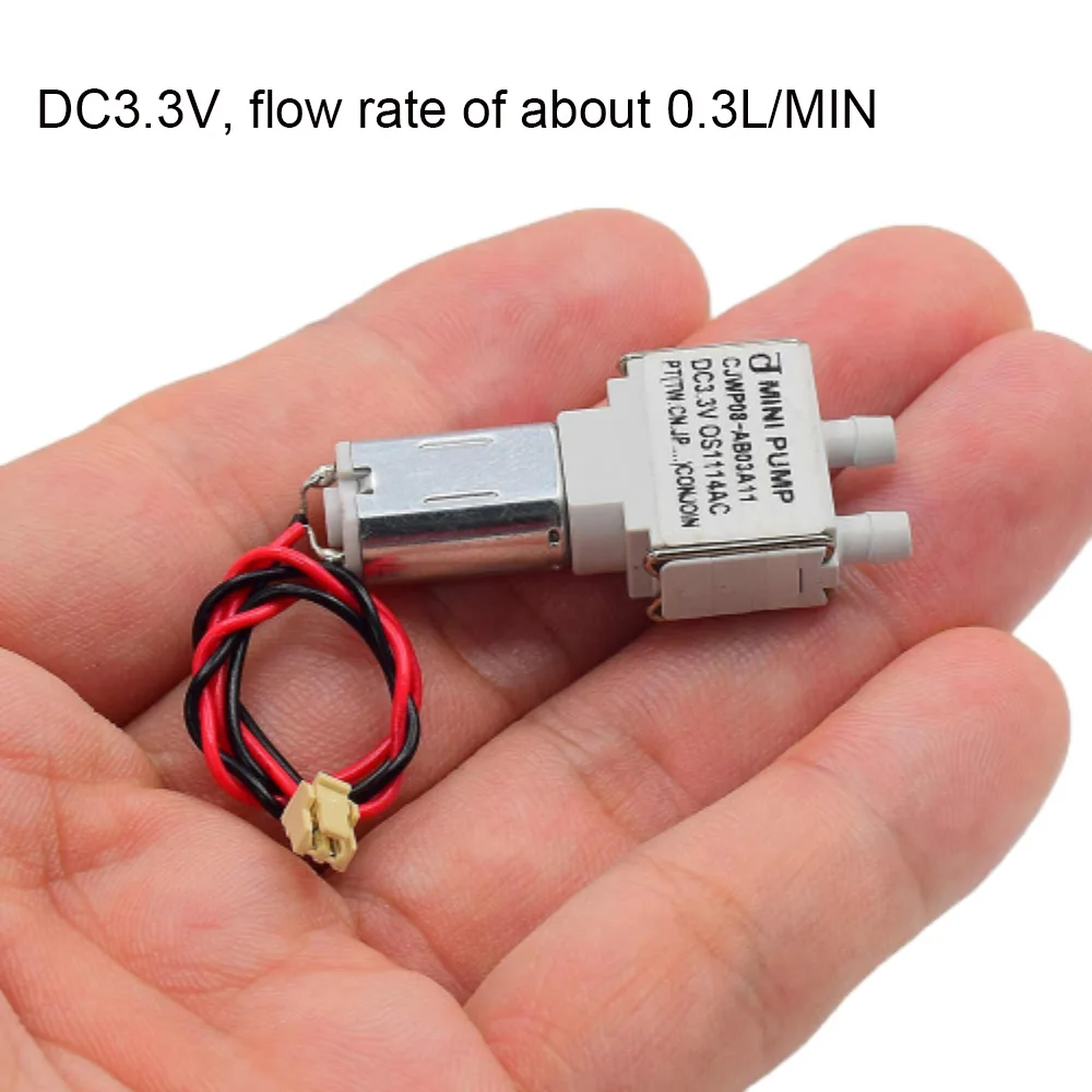 

DC3V-3.7V Mini Water Pump Liquid Pump M20 Motor Diaphragm Self-priming Pump Air Pump 0.3L/MIN Small Flow Water Pump with Cable